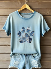T-shirt Denim Paw Femme